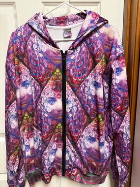 Roqe Multicolor Women's Hooded Bomber Jacket - Purple & Pink Blend